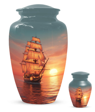 Sailing Ship Urns for Dad – Personalized KLeepsake for Dad | Nautical Memorial Urn for Father Ashes