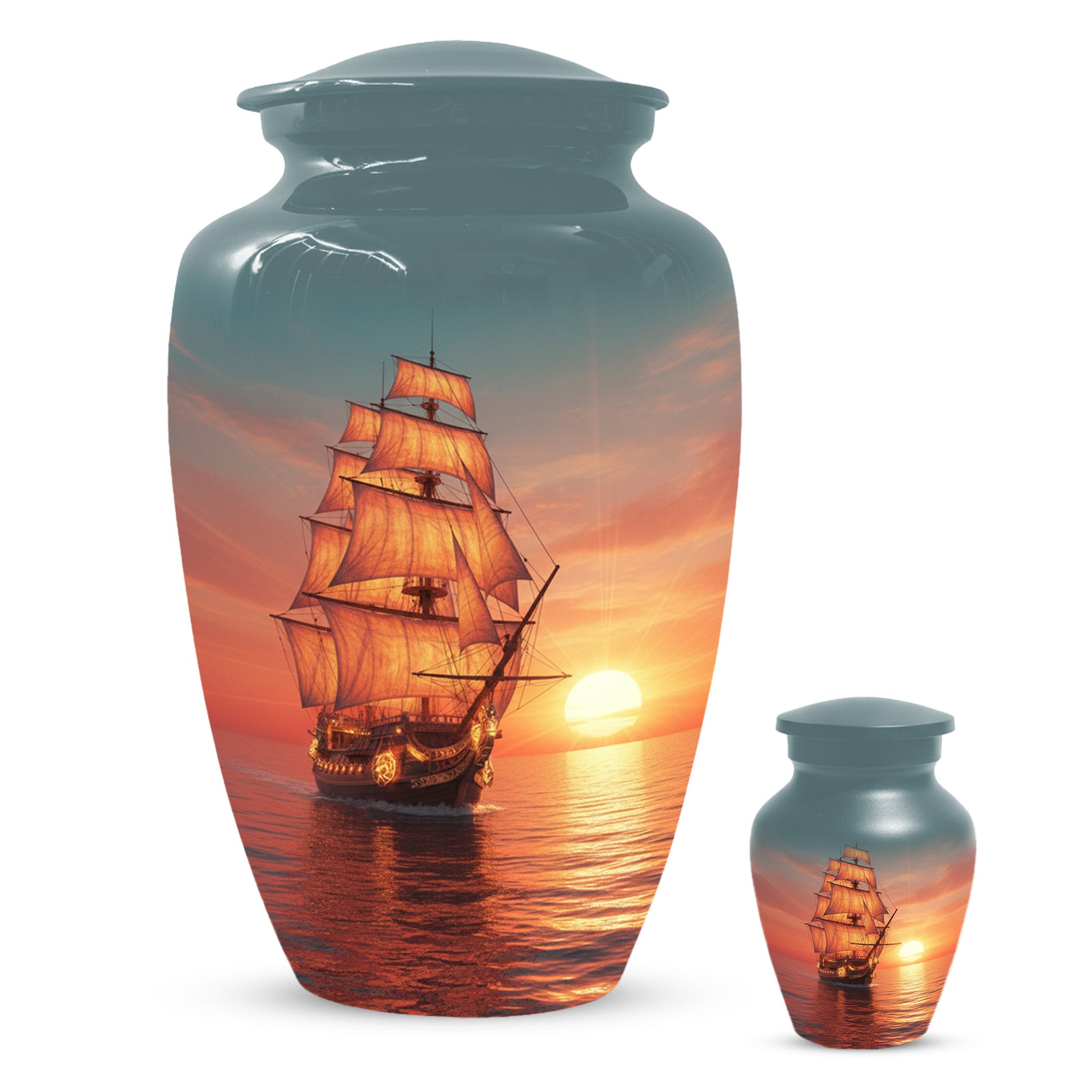 Sailing Ship Urns for Dad – Personalized KLeepsake for Dad | Nautical Memorial Urn for Father Ashes