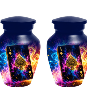 Poker Urn for Ashes- Personalized Playing Card Memorial for Dad