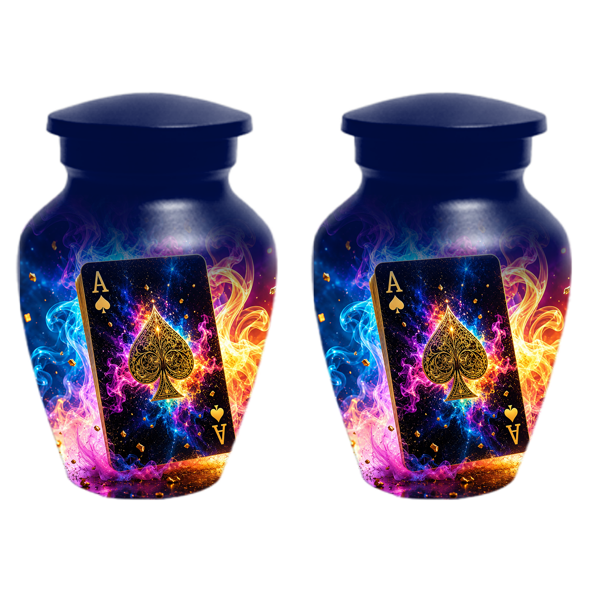 Poker Urn for Ashes- Personalized Playing Card Memorial for Dad