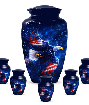 American Eagle Keepsake Urn for Dad - Patriotic Memorial Cremation Urn for Father