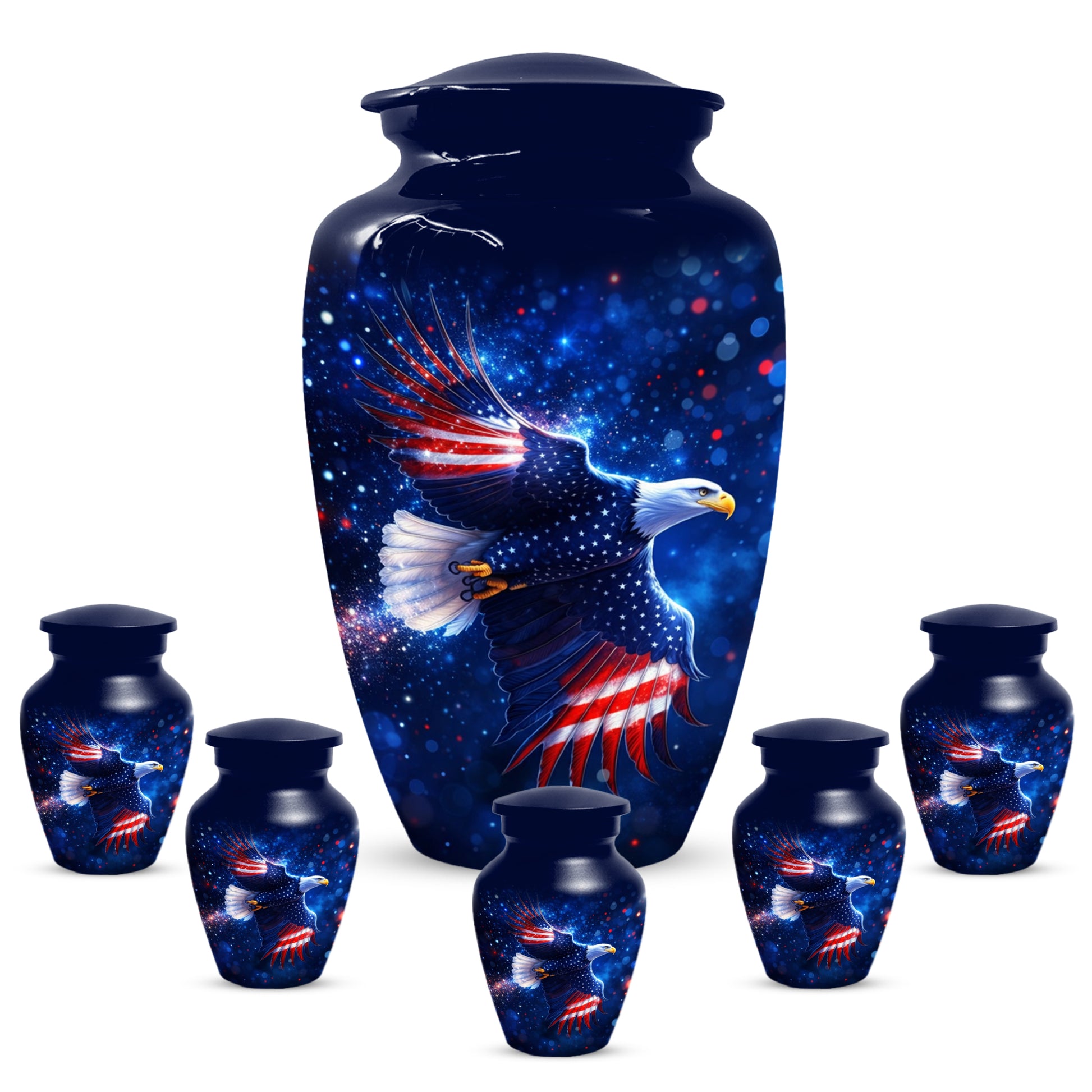 American Eagle Keepsake Urn for Dad - Patriotic Memorial Cremation Urn for Father