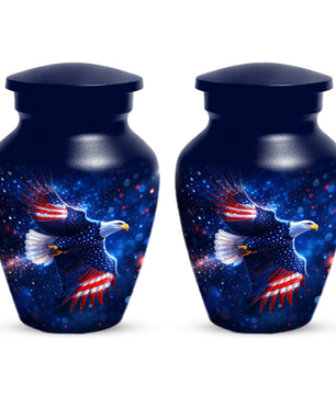 American Eagle Keepsake Urn for Dad - Patriotic Memorial Cremation Urn for Father