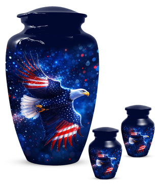 American Eagle Keepsake Urn for Dad - Patriotic Memorial Cremation Urn for Father