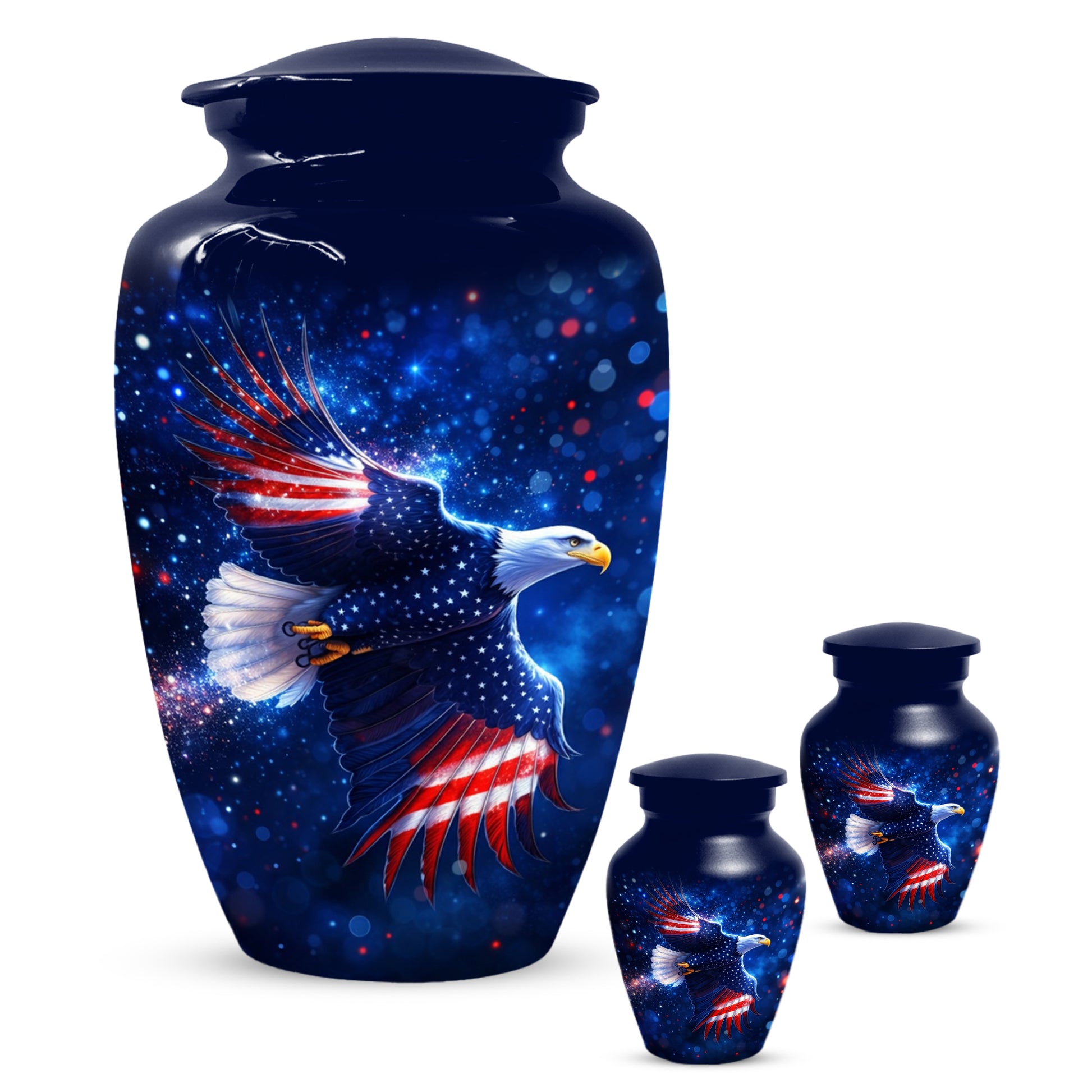 American Eagle Keepsake Urn for Dad - Patriotic Memorial Cremation Urn for Father