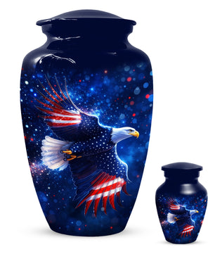 American Eagle Keepsake Urn for Dad - Patriotic Memorial Cremation Urn for Father
