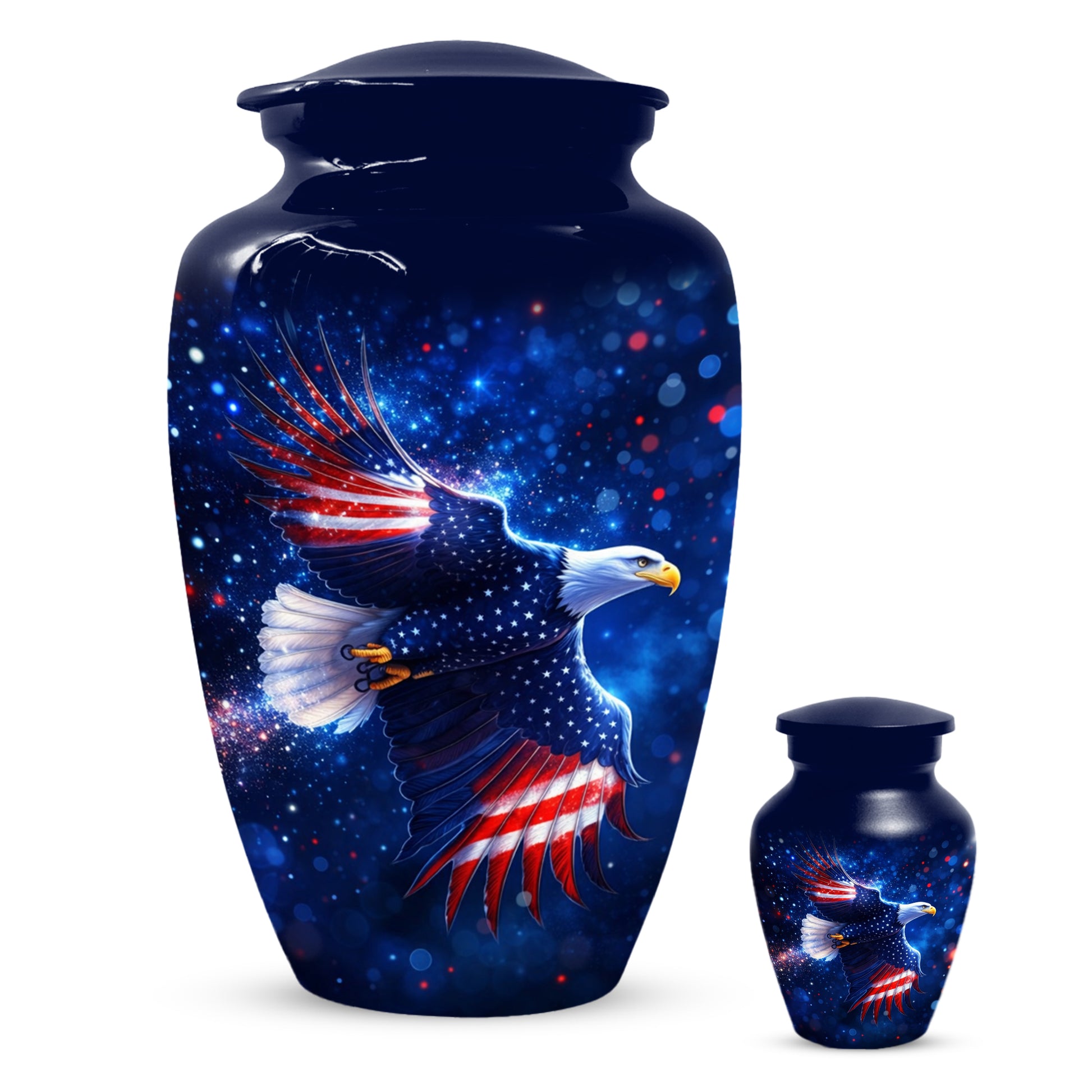 American Eagle Keepsake Urn for Dad - Patriotic Memorial Cremation Urn for Father