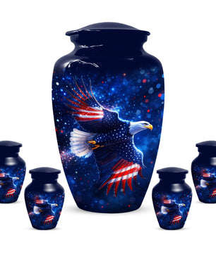 American Eagle Keepsake Urn for Dad - Patriotic Memorial Cremation Urn for Father