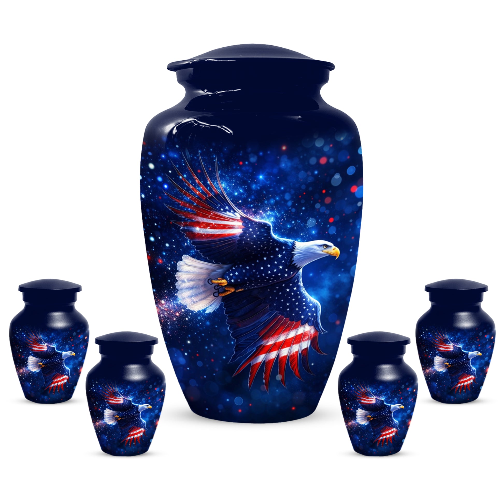 American Eagle Keepsake Urn for Dad - Patriotic Memorial Cremation Urn for Father