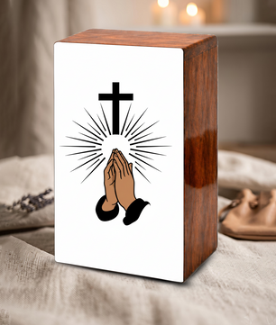 Praying Hands Cross Urns for Human Ashes - Religious Memorial Urn for Mom Dad