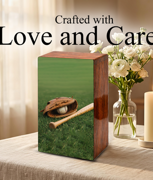 Baseball Bat Urn For Male Ashes - Sports Cremation Urns For Dad