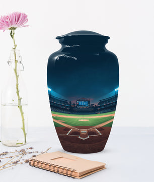 Baseball Stadium Urn for Human Ashes | Baseball Cremation Urn for Adult Memorial