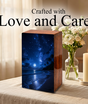 Starry Night Urn For Human Ashes - Beach Memorial Urns For Male and Female