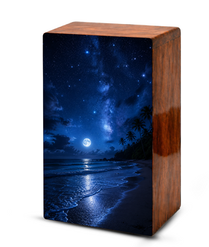 Starry Night Urn For Human Ashes - Beach Memorial Urns For Male and Female