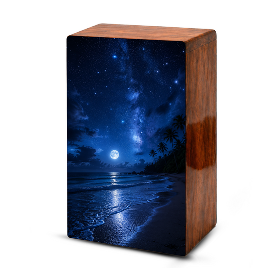 Starry Night Urn For Human Ashes - Beach Memorial Urns For Male and Female