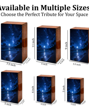 Starry Night Urn For Human Ashes - Beach Memorial Urns For Male and Female