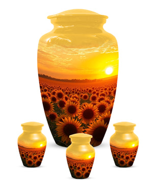 Sunflower Urn for Mom – Custom Sunflower Cremation Urn for Ashes