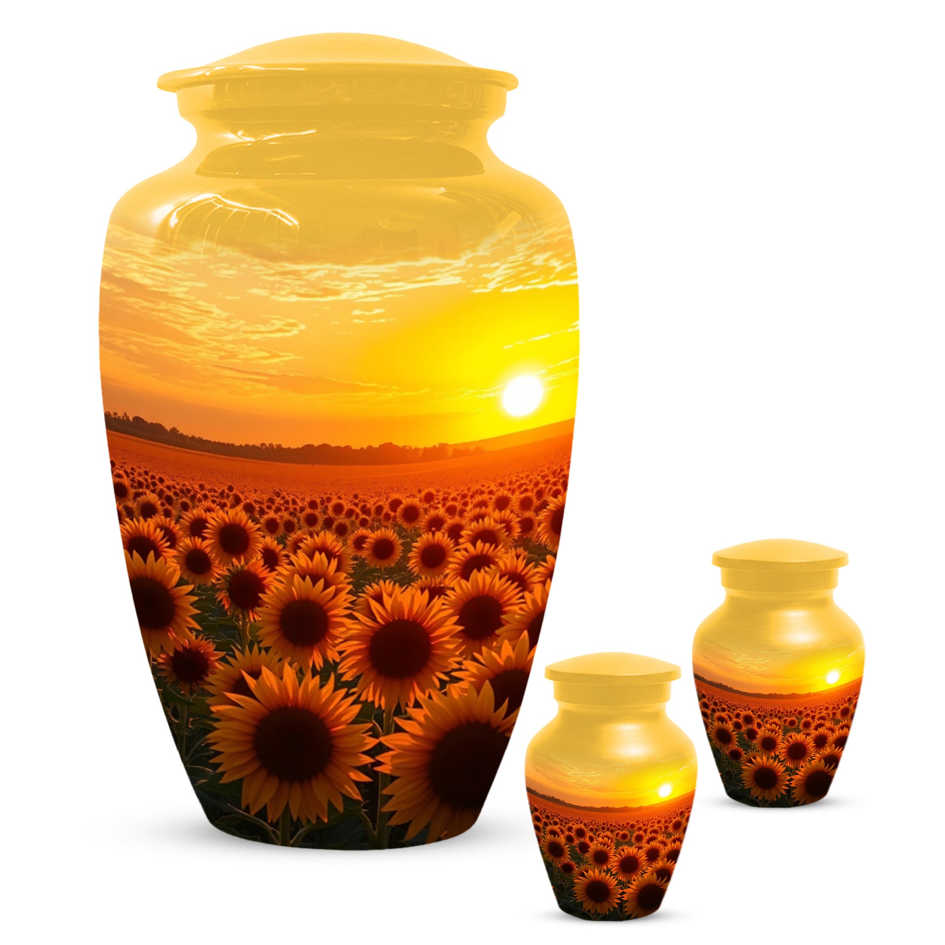 Sunflower Urn for Mom – Custom Sunflower Cremation Urn for Ashes