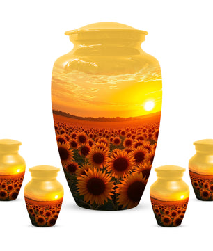 Sunflower Urn for Mom – Custom Sunflower Cremation Urn for Ashes
