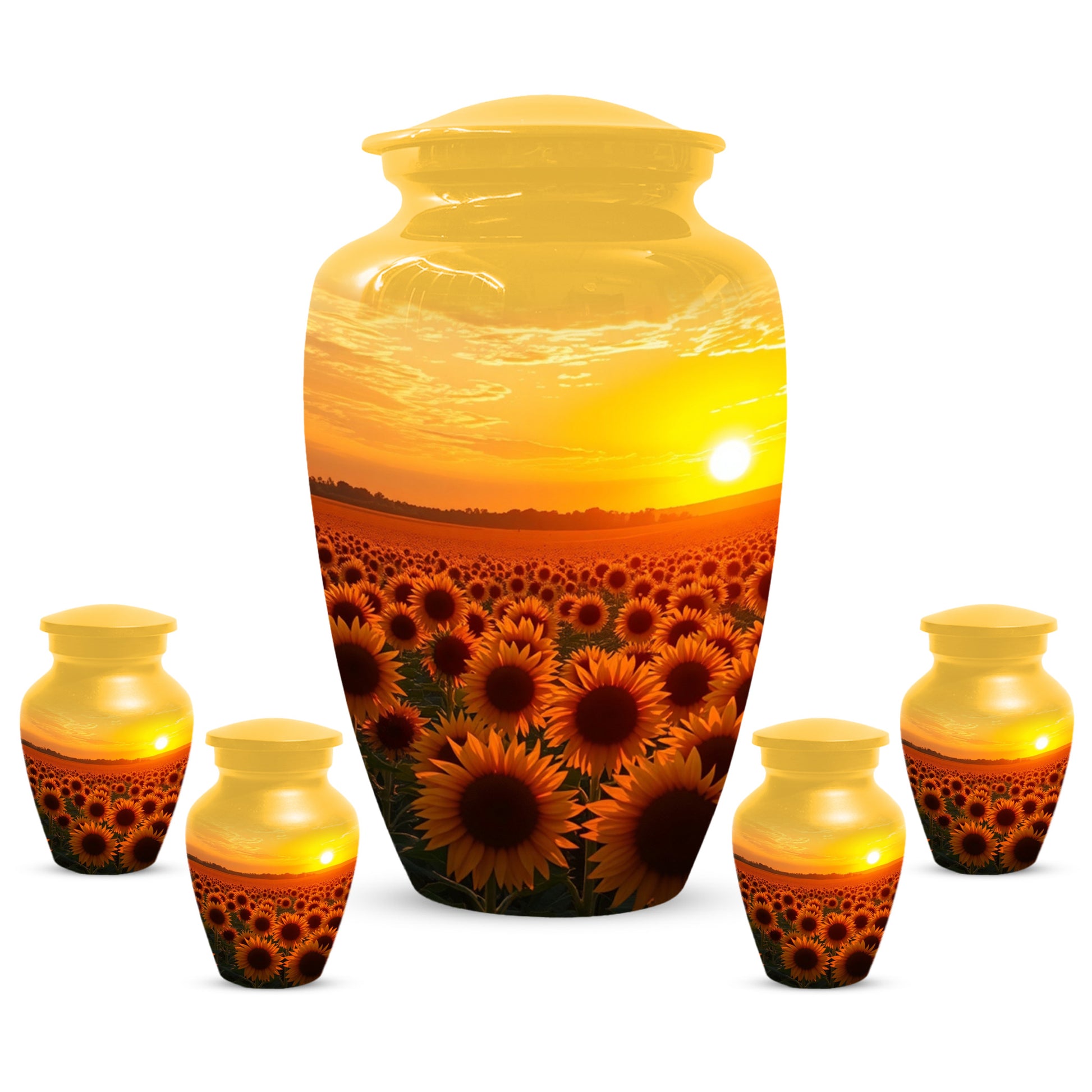 Sunflower Urn for Mom – Custom Sunflower Cremation Urn for Ashes