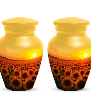 Sunflower Urn for Mom – Custom Sunflower Cremation Urn for Ashes
