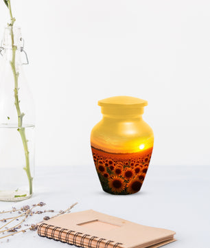Sunflower Urn for Mom – Custom Sunflower Cremation Urn for Ashes