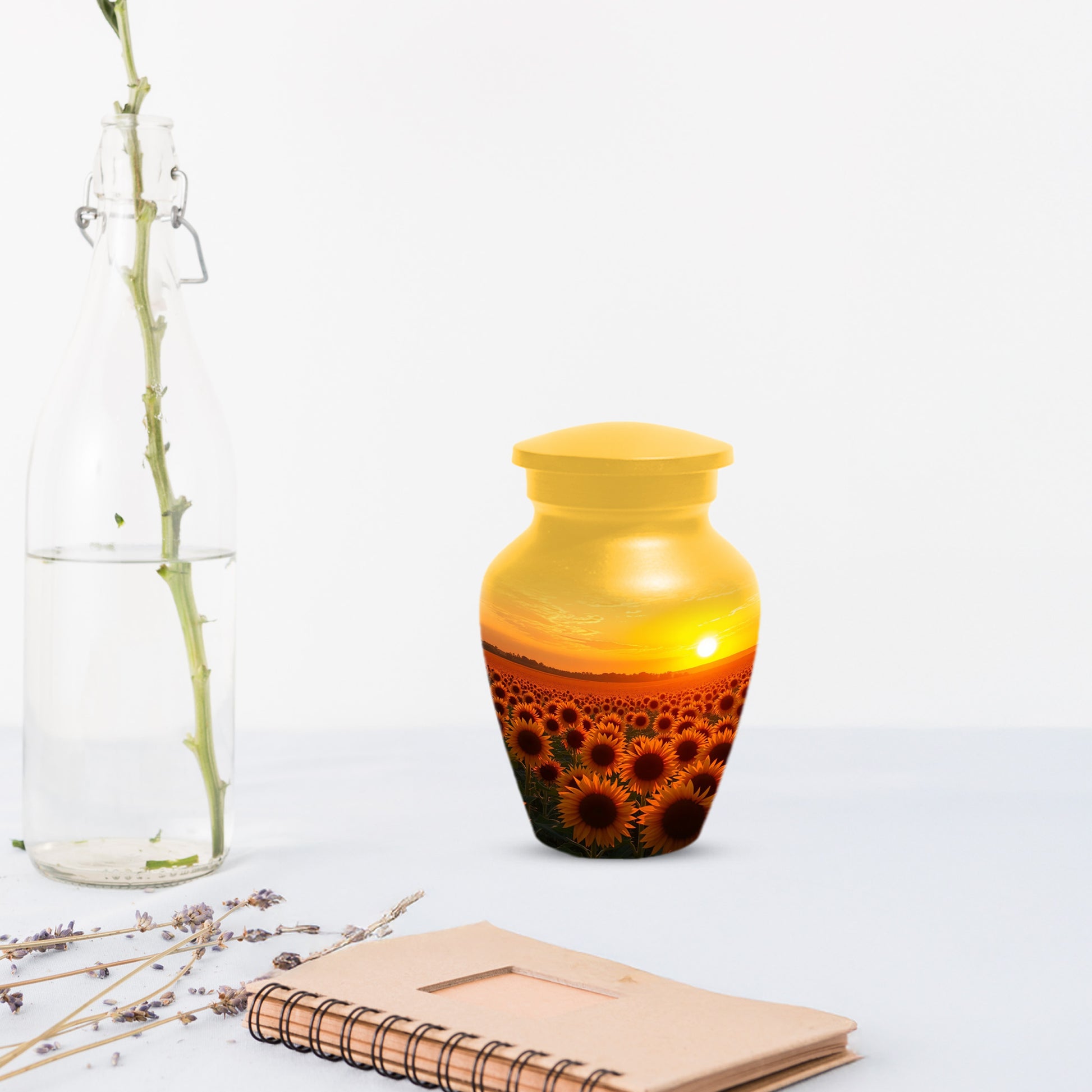Sunflower Urn for Mom – Custom Sunflower Cremation Urn for Ashes