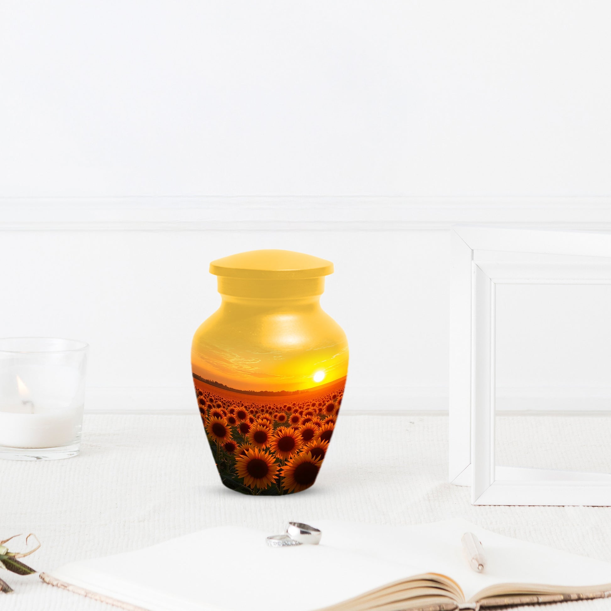 Sunflower Urn for Mom – Custom Sunflower Cremation Urn for Ashes