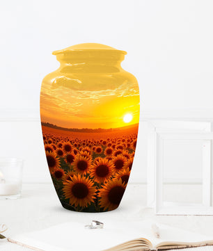 Sunflower Urn for Mom – Custom Sunflower Cremation Urn for Ashes