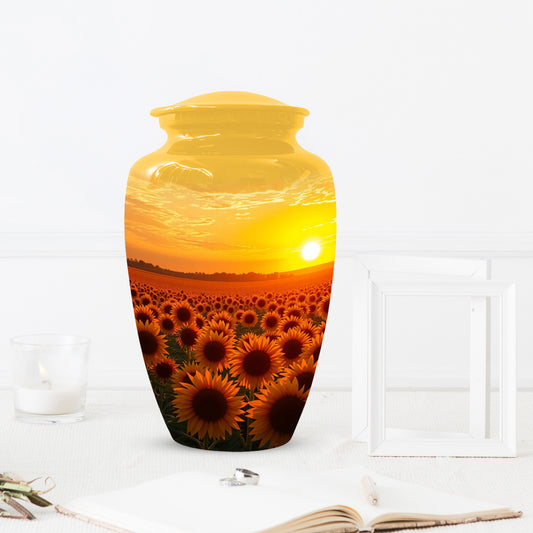 Sunflower Urn for Mom – Custom Sunflower Cremation Urn for Ashes