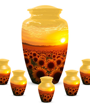 Sunflower Urn for Mom – Custom Sunflower Cremation Urn for Ashes