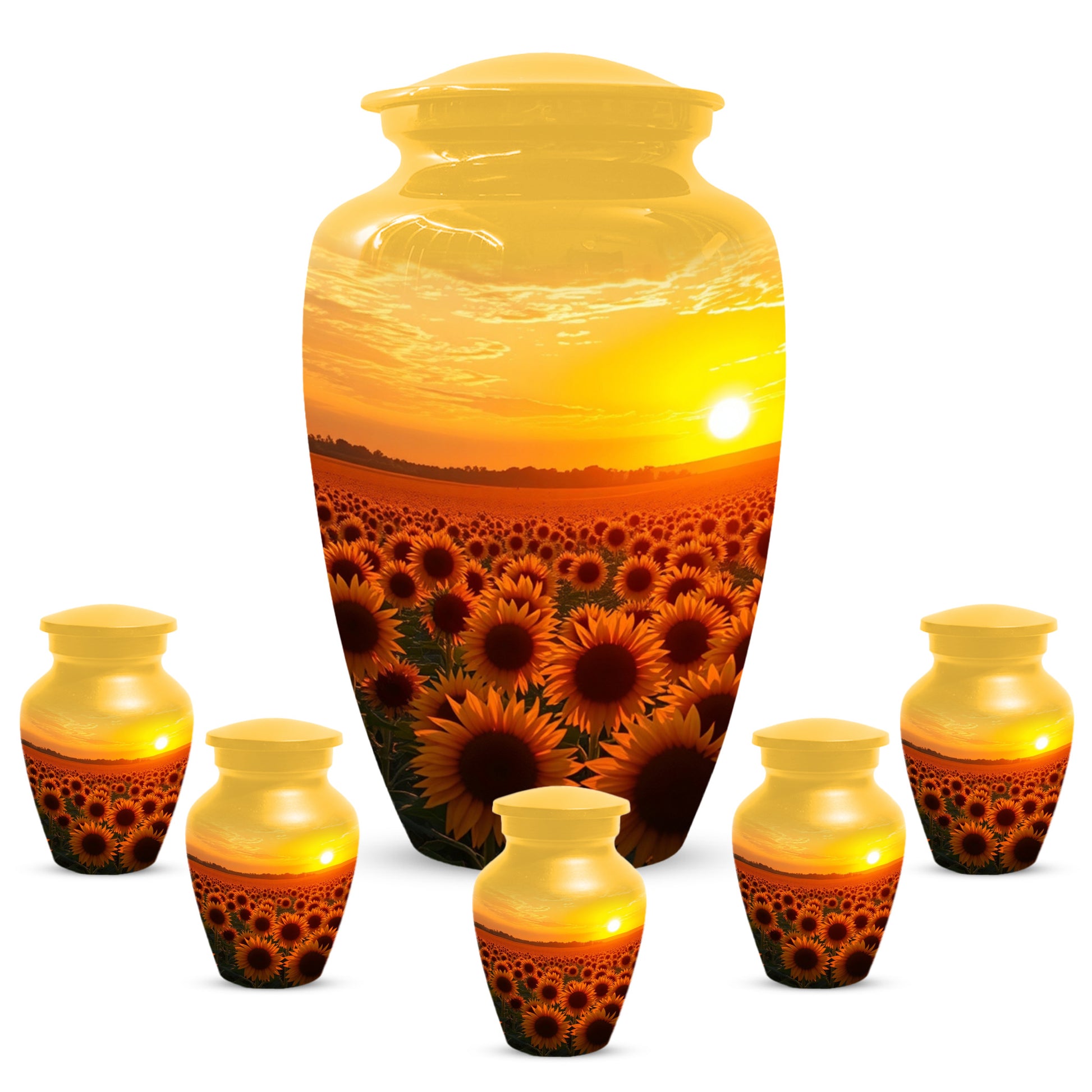 Sunflower Urn for Mom – Custom Sunflower Cremation Urn for Ashes