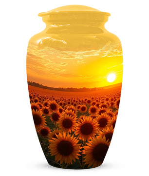 Sunflower Urn for Mom – Custom Sunflower Cremation Urn for Ashes