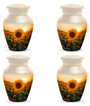 Sunflower Urn for Ashes - Personalized Sunset Memorial for Mom | Custom Funeral Urns for Mother