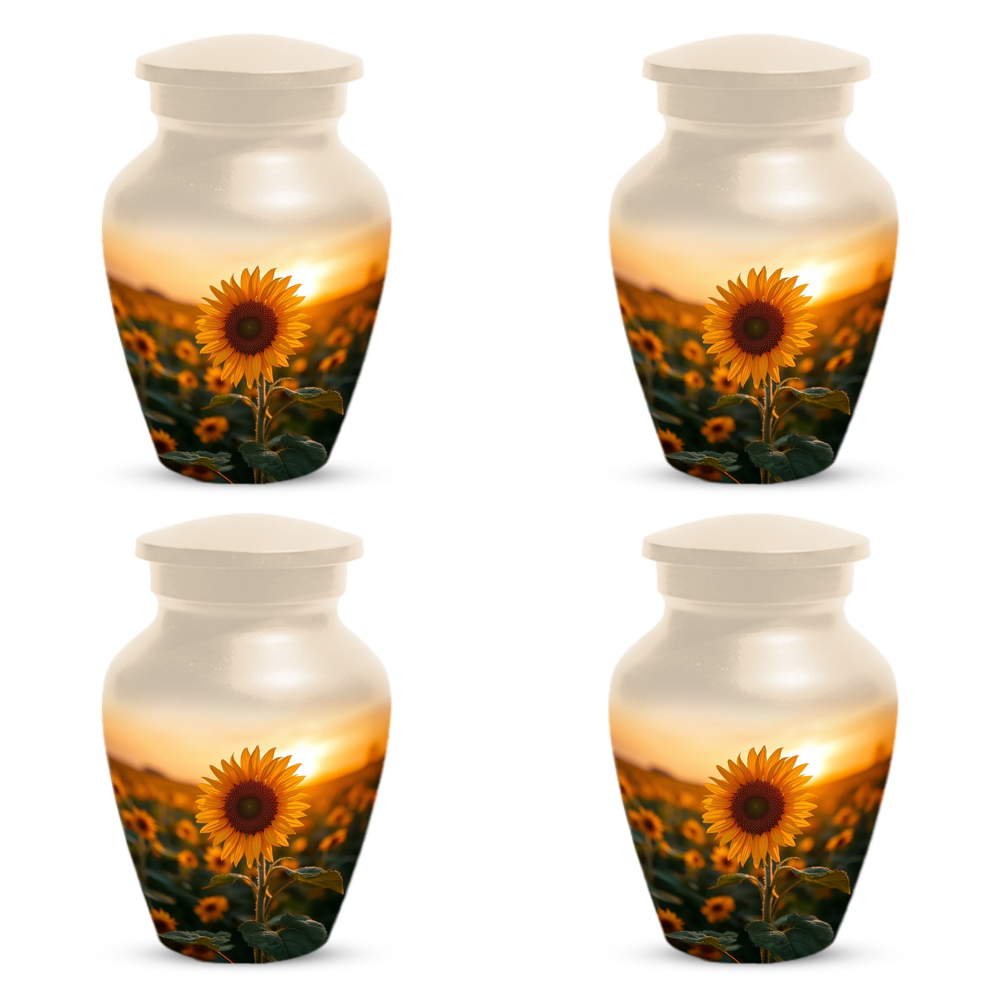 Sunflower Urn for Ashes - Personalized Sunset Memorial for Mom | Custom Funeral Urns for Mother