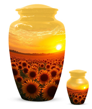 Sunflower Urn for Mom – Custom Sunflower Cremation Urn for Ashes