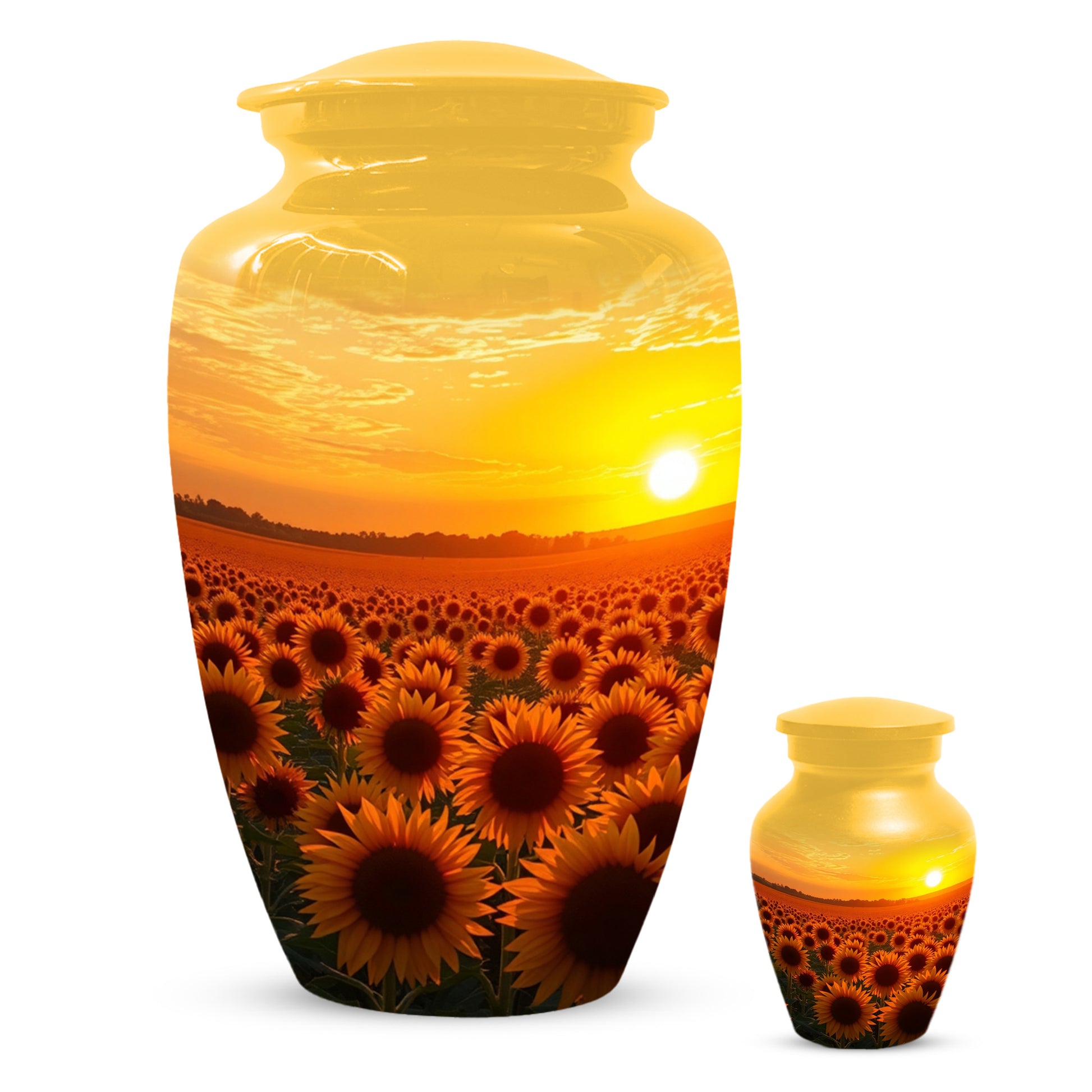 Sunflower Urn for Mom – Custom Sunflower Cremation Urn for Ashes