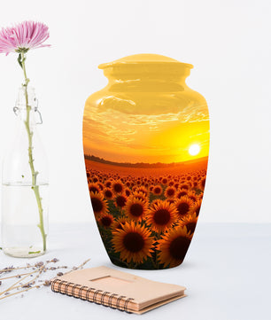 Sunflower Urn for Mom – Custom Sunflower Cremation Urn for Ashes