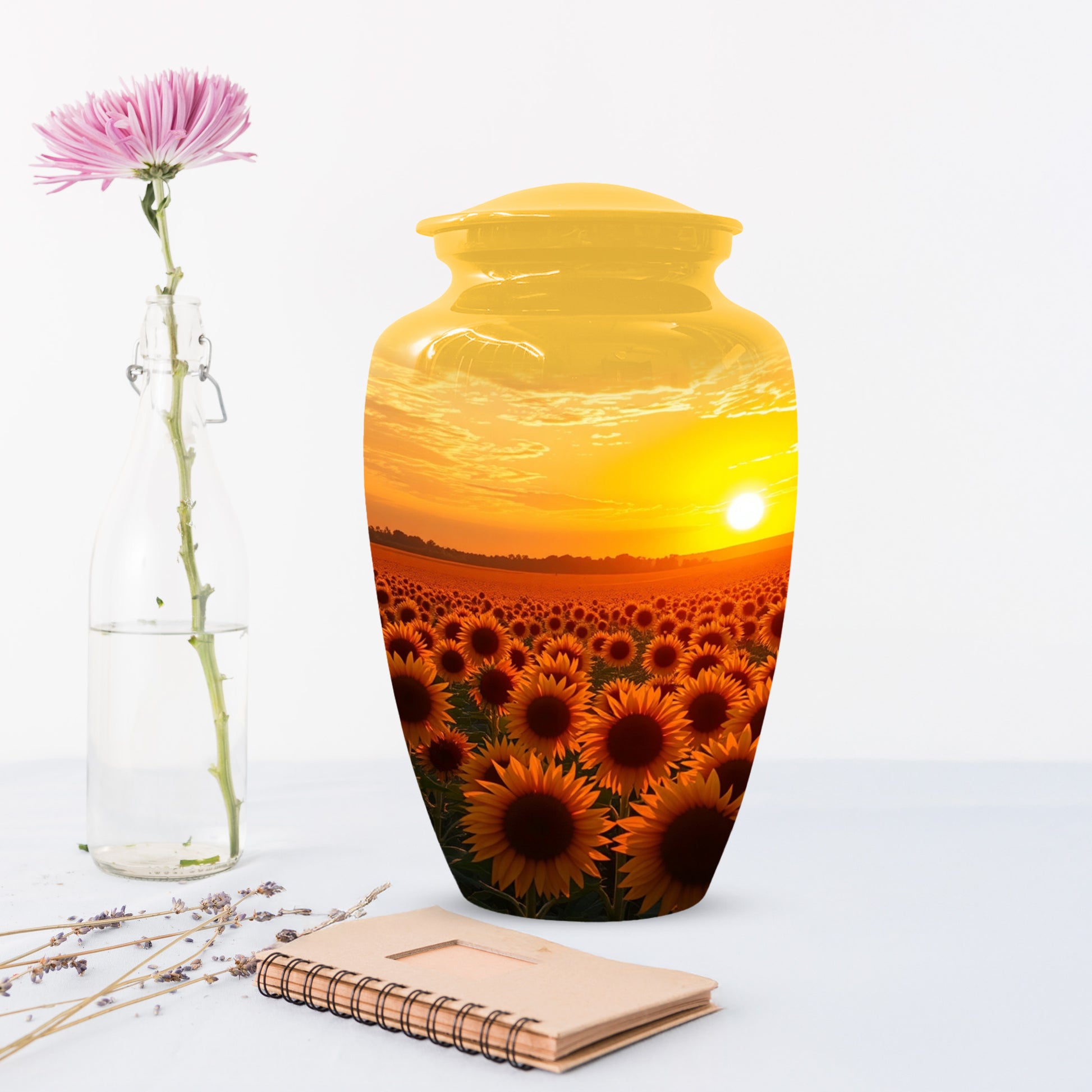 Sunflower Urn for Mom – Custom Sunflower Cremation Urn for Ashes