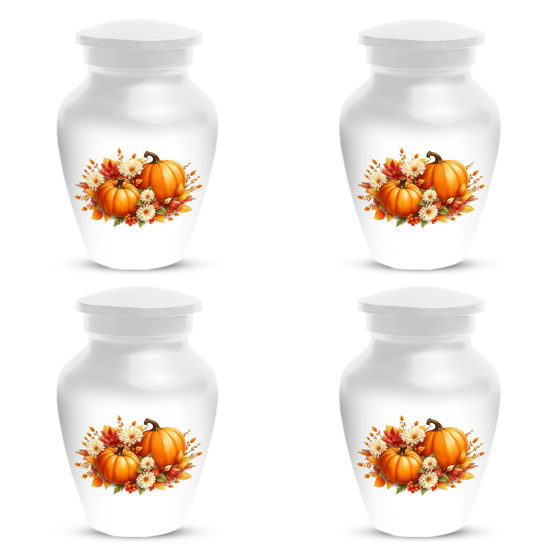 Pumpkin Floral Urn for Mom – Personalized Autumn Cremation Urns for Ashes