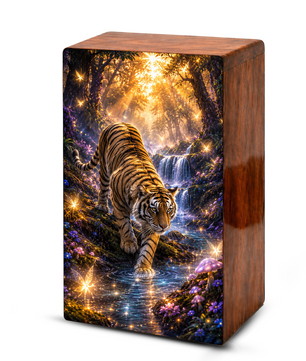Tiger Urn For Ashes Male - Forest Animal Large Keepsake Urns For Adults