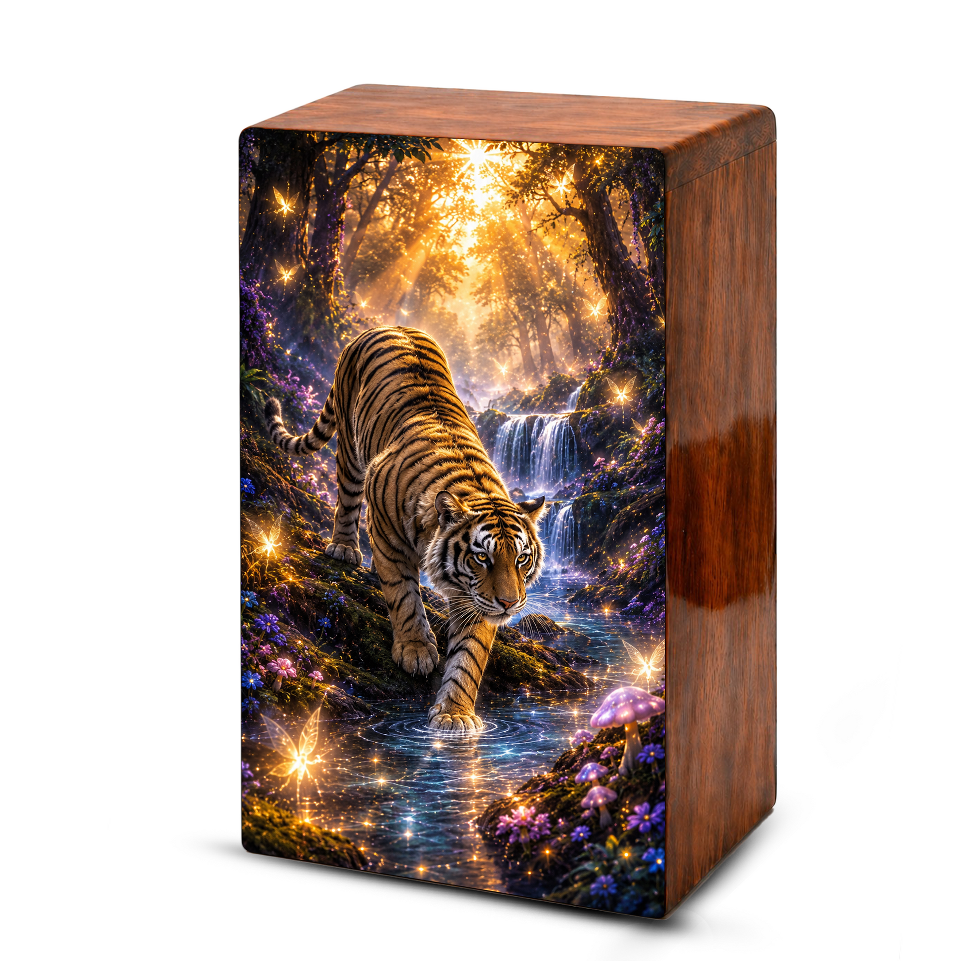 Tiger Urn For Ashes Male - Forest Animal Large Keepsake Urns For Adults