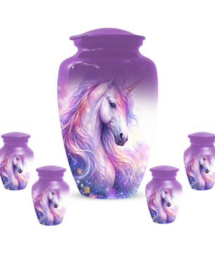 Unicorn Urn for Human Ashes, Custom Cremation Urn, Large Adult Memorial Urn