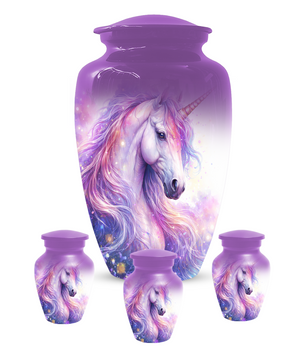 Unicorn Urn for Human Ashes, Custom Cremation Urn, Large Adult Memorial Urn