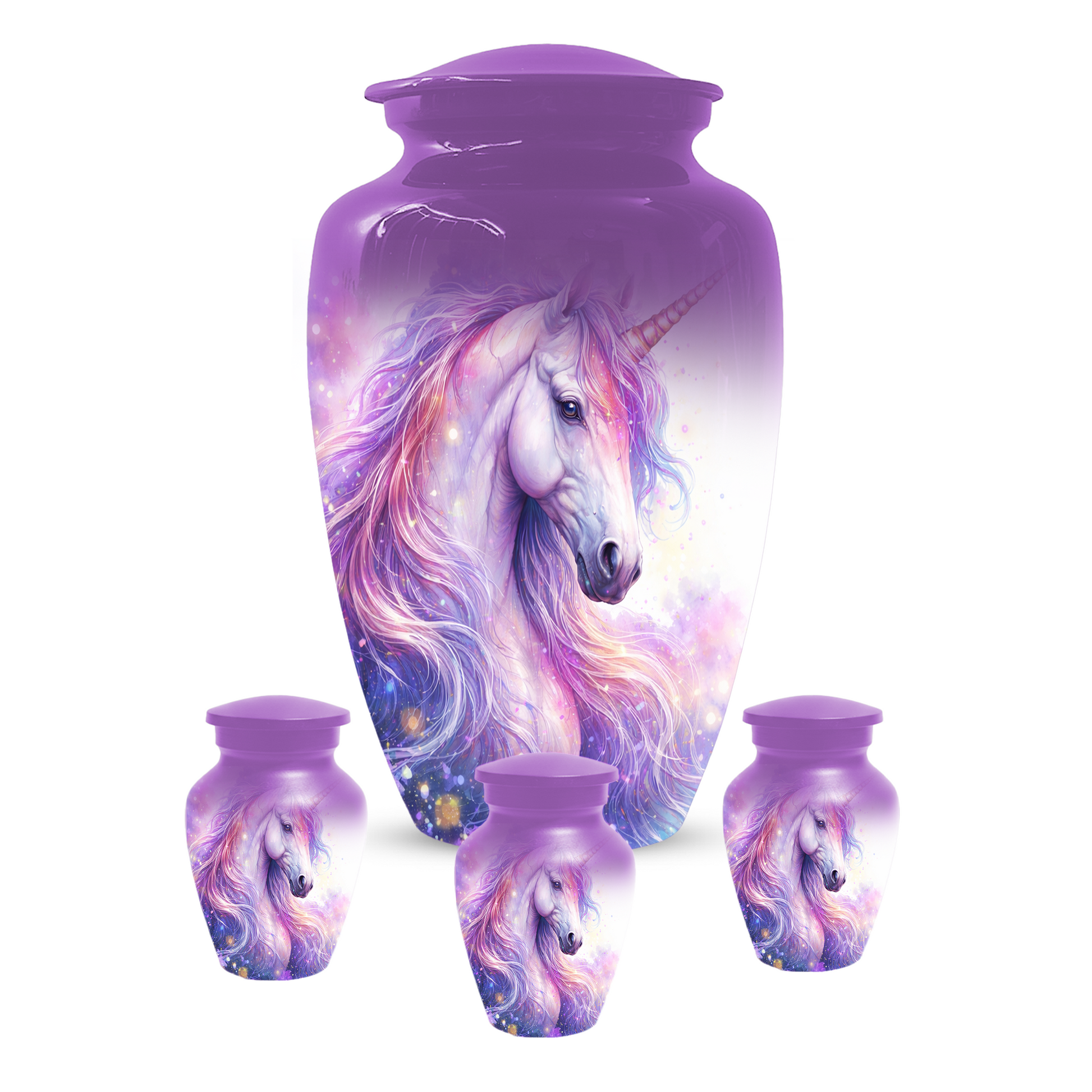 Unicorn Urn for Human Ashes, Custom Cremation Urn, Large Adult Memorial Urn
