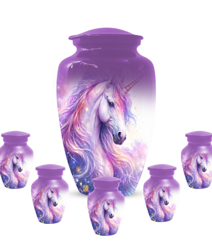 Unicorn Urn for Human Ashes, Custom Cremation Urn, Large Adult Memorial Urn