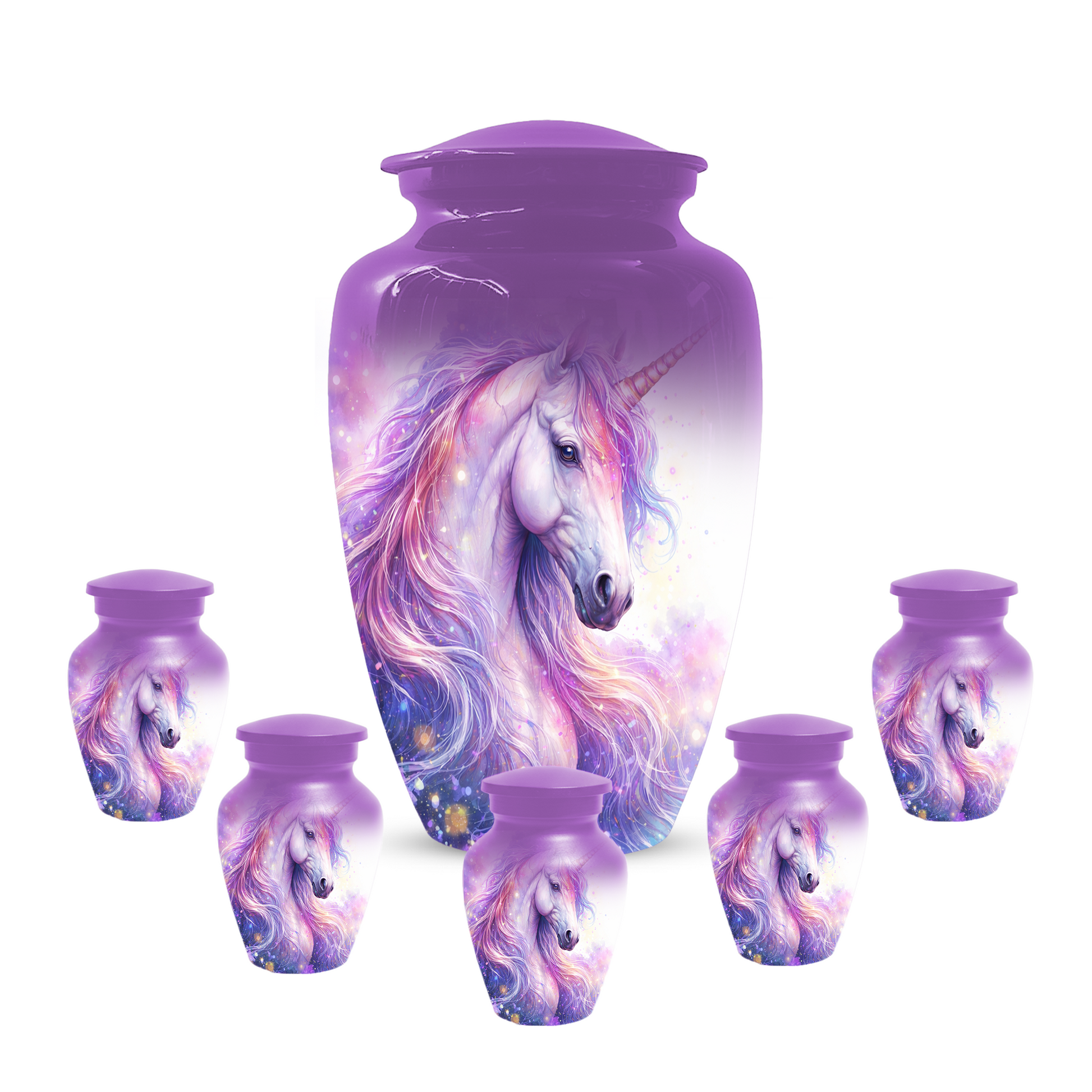 Unicorn Urn for Human Ashes, Custom Cremation Urn, Large Adult Memorial Urn