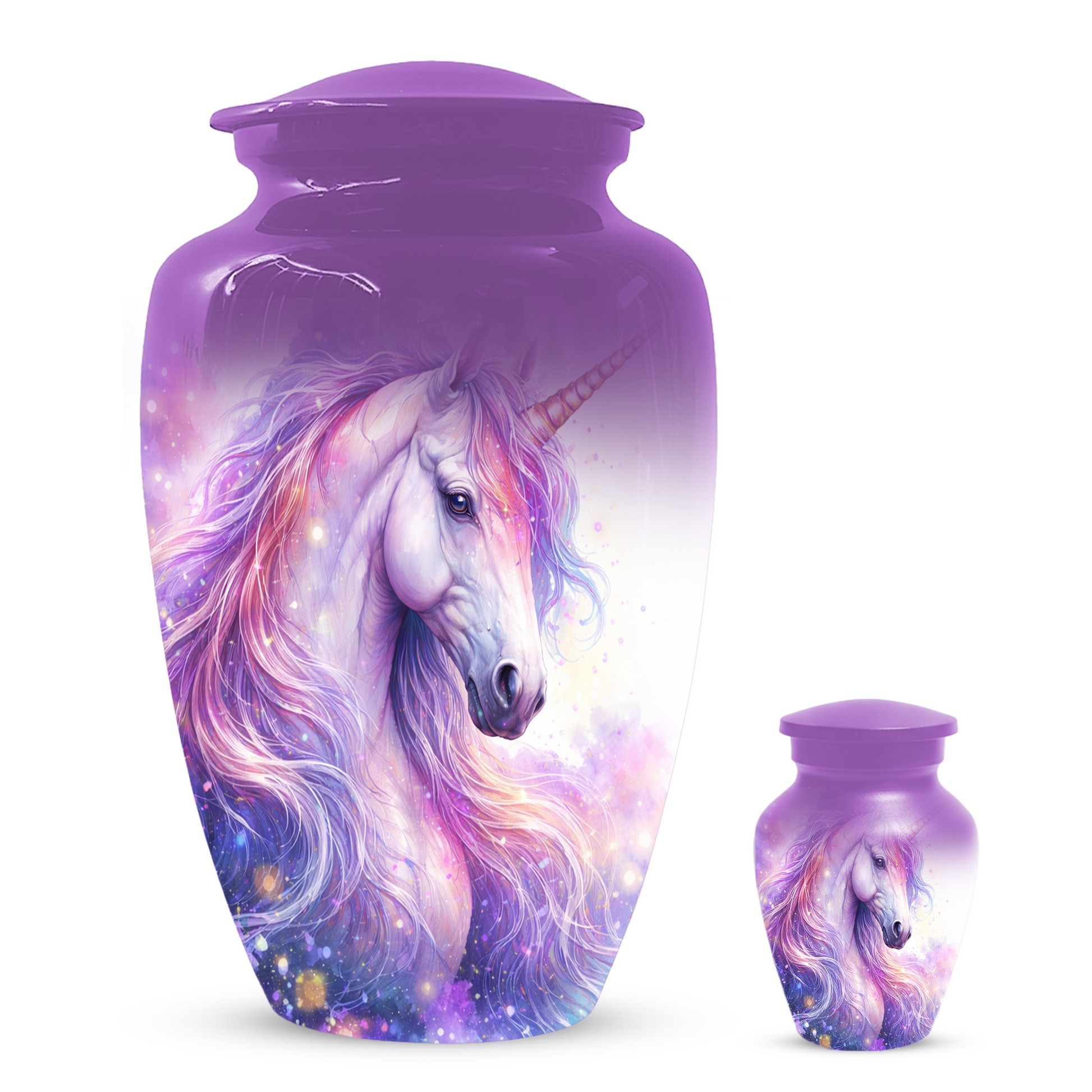 Unicorn Urn for Human Ashes, Custom Cremation Urn, Large Adult Memorial Urn