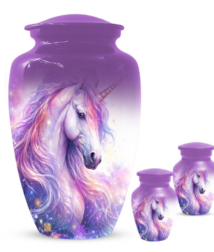 Unicorn Urn for Human Ashes, Custom Cremation Urn, Large Adult Memorial Urn