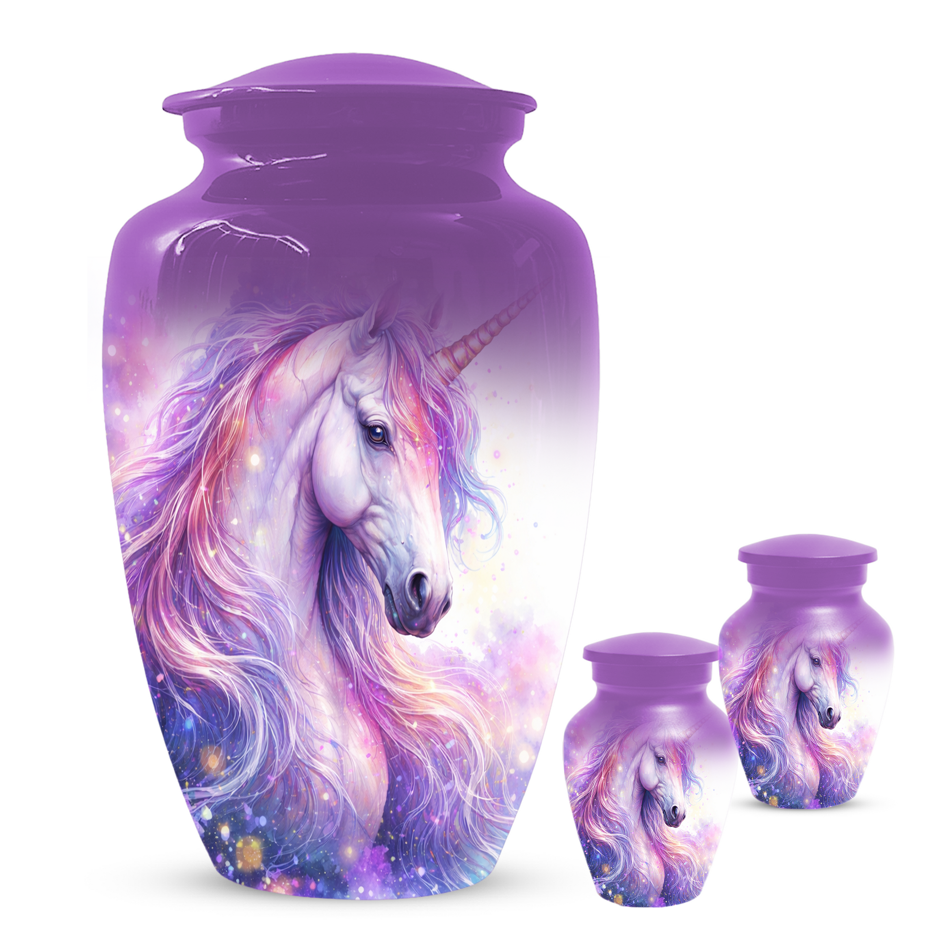 Unicorn Urn for Human Ashes, Custom Cremation Urn, Large Adult Memorial Urn